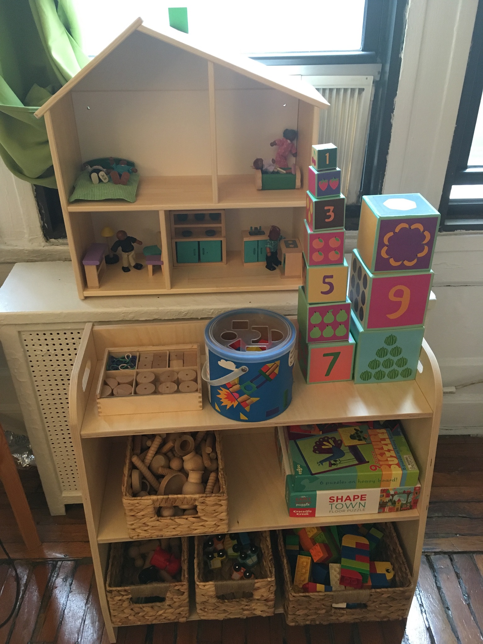 Inviting toys to inspire creativity.