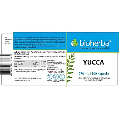 Yucca 270 mg 100 Kapseln