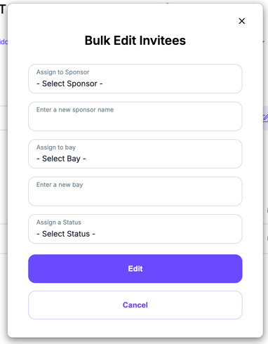 Bulk Edit Invitees