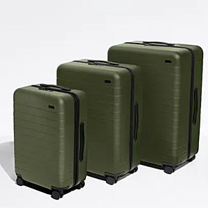 Away Set of 3 Classic - Olive Green - The Bigger Carry-On, The Medium, The Large
