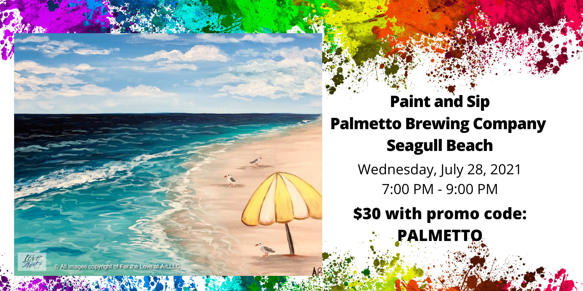 Paint and Sip @ Palmetto Brewing Co. promotional image