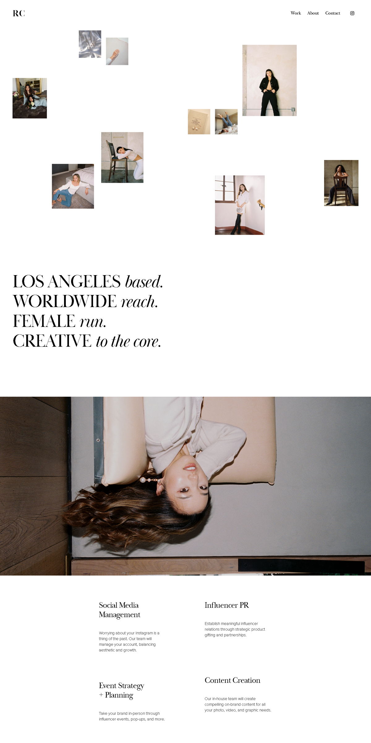 Screenshot of RyuCreative, from the homepage examples collection.