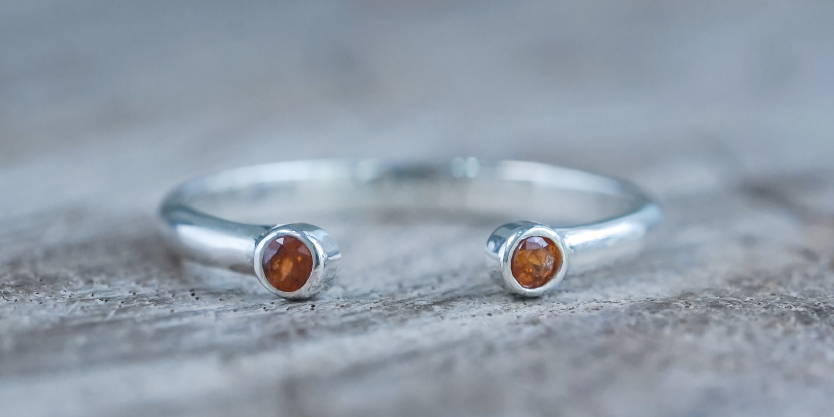 Open ring band for plus size rings