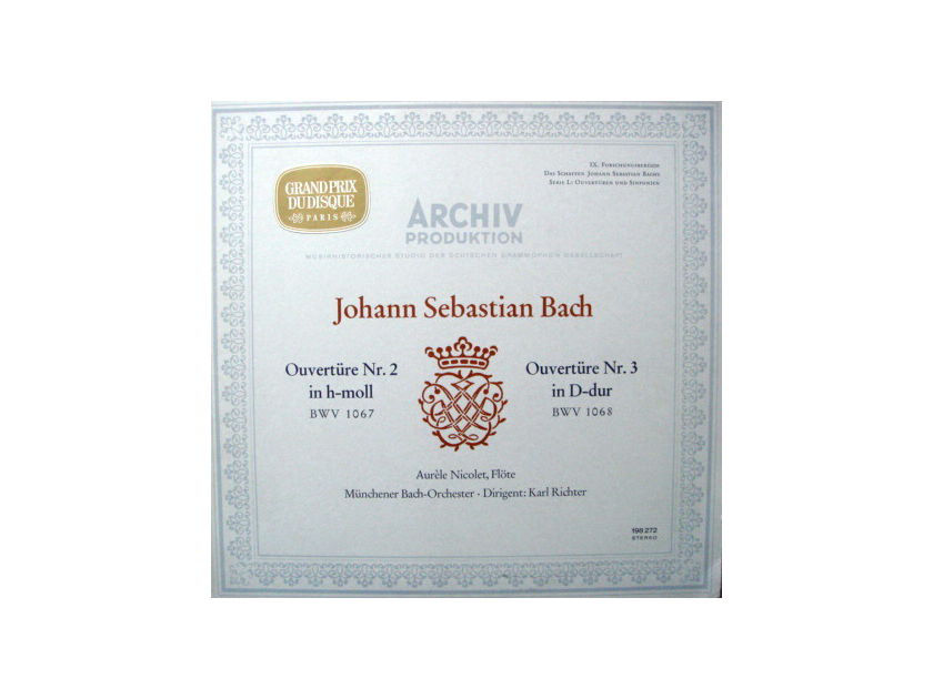 1st Press Archiv / RICHTER, - Bach Overtures No.2 & 3,  MINT!