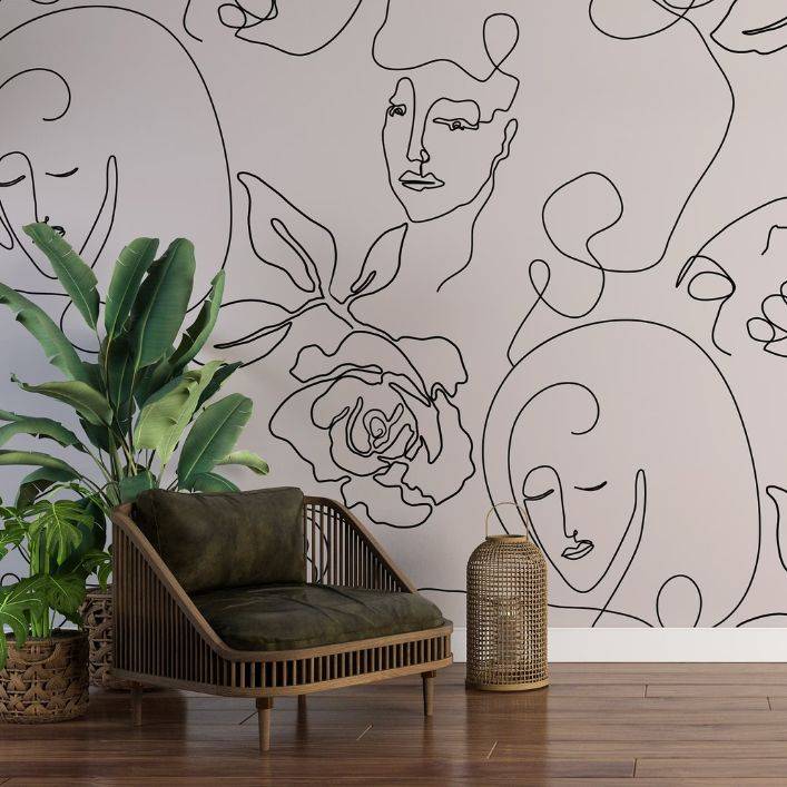 papier peint bureau vegetal