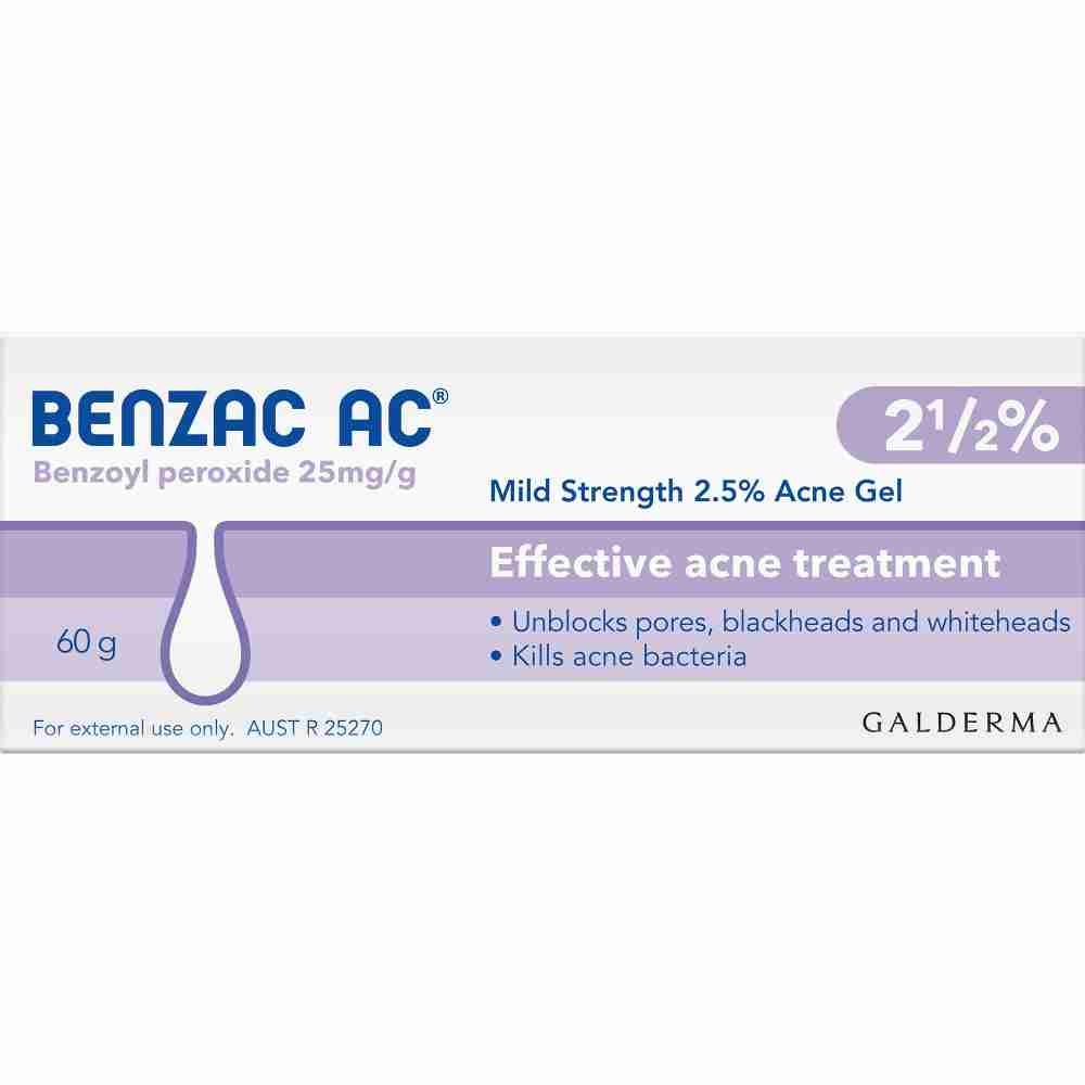 Benzac Ac Mild Strength 2.5% Acne Gel 60G, Acne Treatment