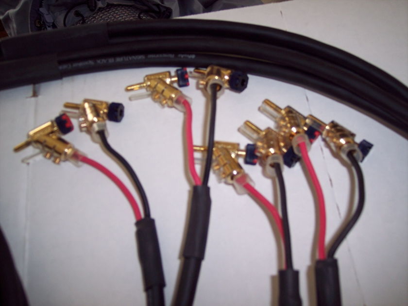 ProAc  Response Black Signature WBT CONNECTORS Bi-wire speaker cables 8 feet Pair DOUBLE RUN