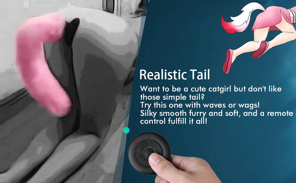 Pink Fox Tail Butt Plug