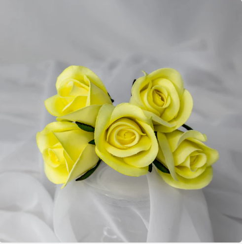 Lemon Velveteen Bud - Realistic Artificial Flowers - Image 2