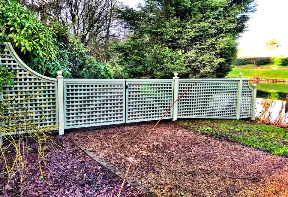 Painted Trellis Gate