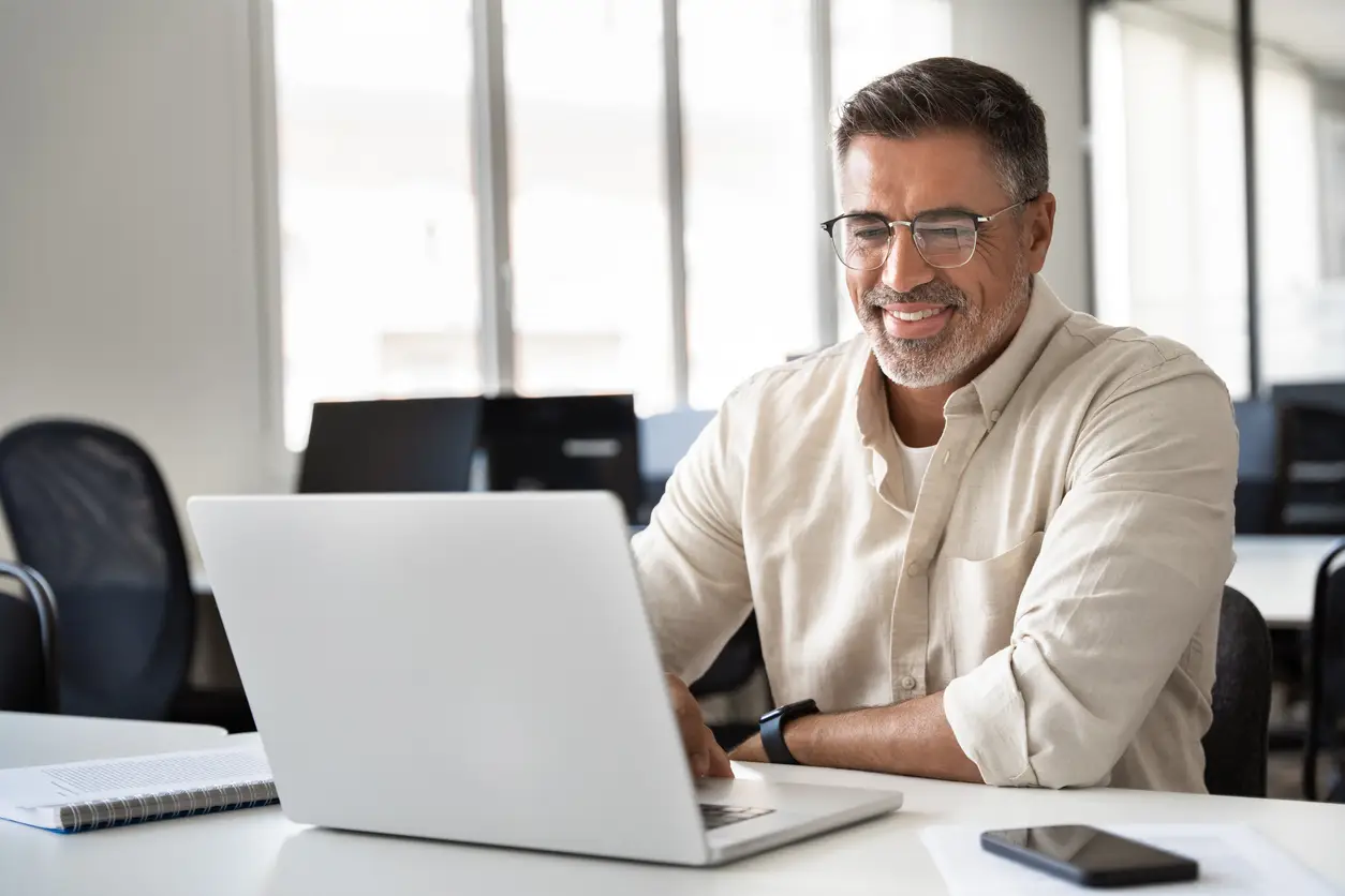 Man looking at Certificate of Good Standing