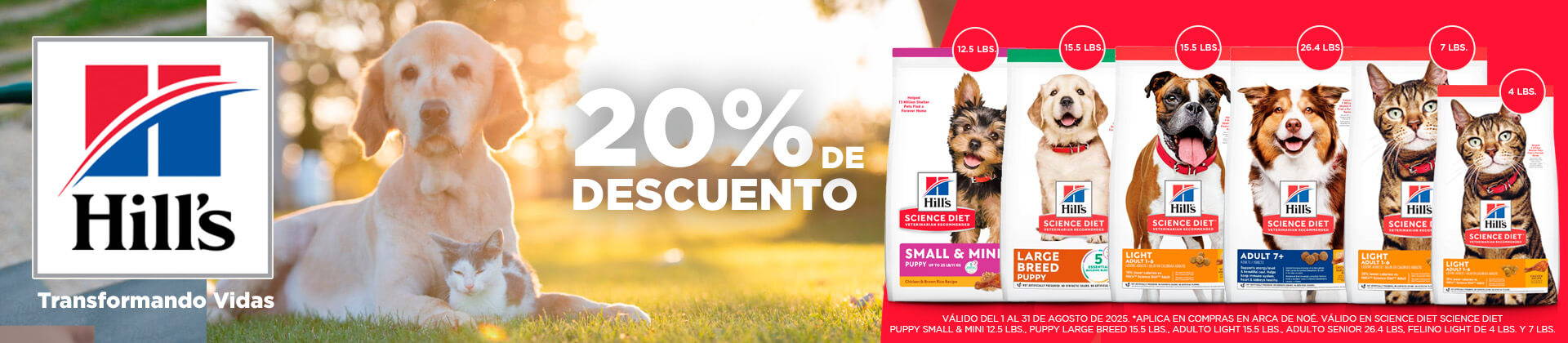 Hill´s Science Diet: 20% de descuento en productos seleccionados.