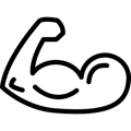 Flexing arm icon
