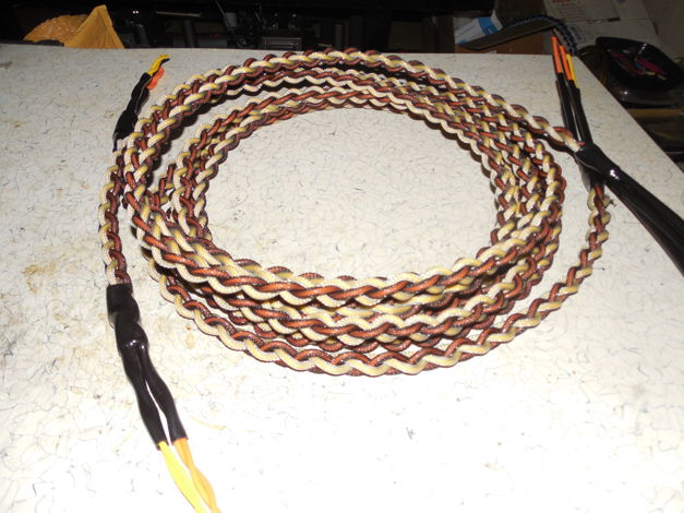 10' Silver/Teflon Bi-wire Woven  Speaker Cables