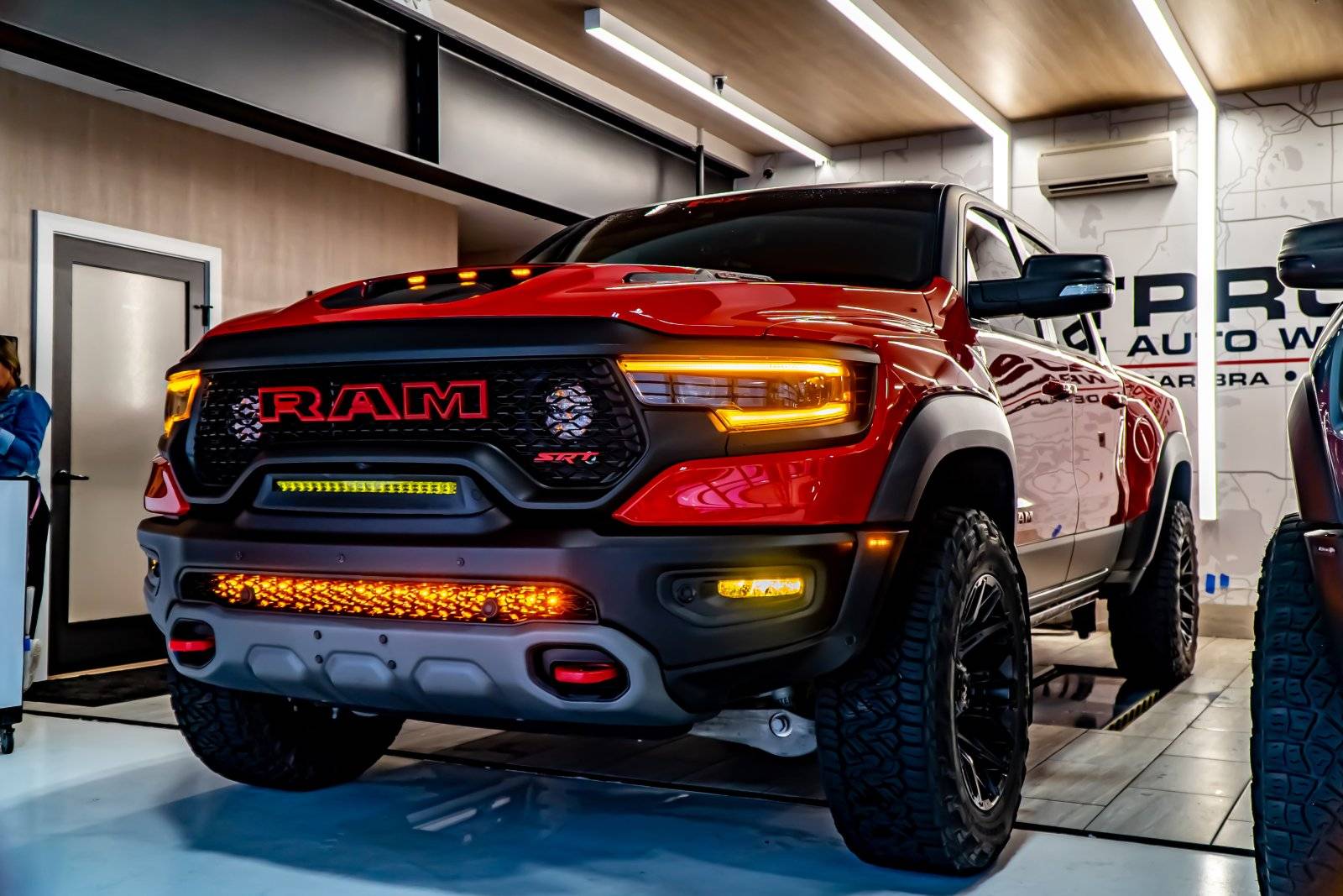ram trx 1500  with 40in amber light bar M&R automotive 