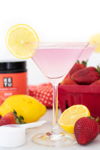 Keto strawberry lemon drop martini