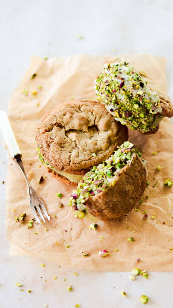 Pistachio and White Chocolate Ice Cream Sandwiches Recipe by Made by Mandy | Minimax Blogs