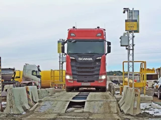  Ważenie pojazdów ciężarowych na Wytwórni Mas Bitumicznych w km 9+360