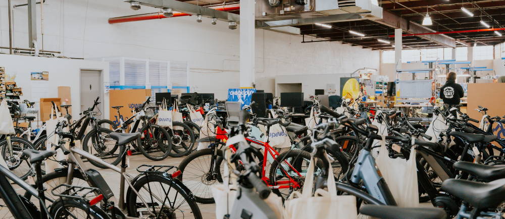 E-bikes in Upway's LA Upcenter