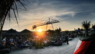 das eventschiff sonnenuntergang