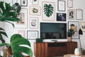 Art print gallery wall around a tv - example of styling your tv