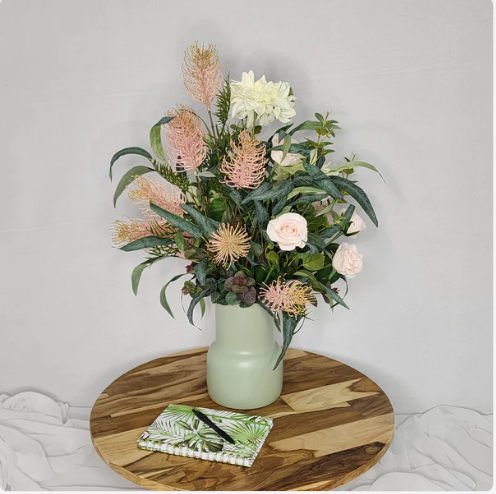 Natives, Dahlia and Rose Arrangement - Realistic Artificial Flowers - Image 3