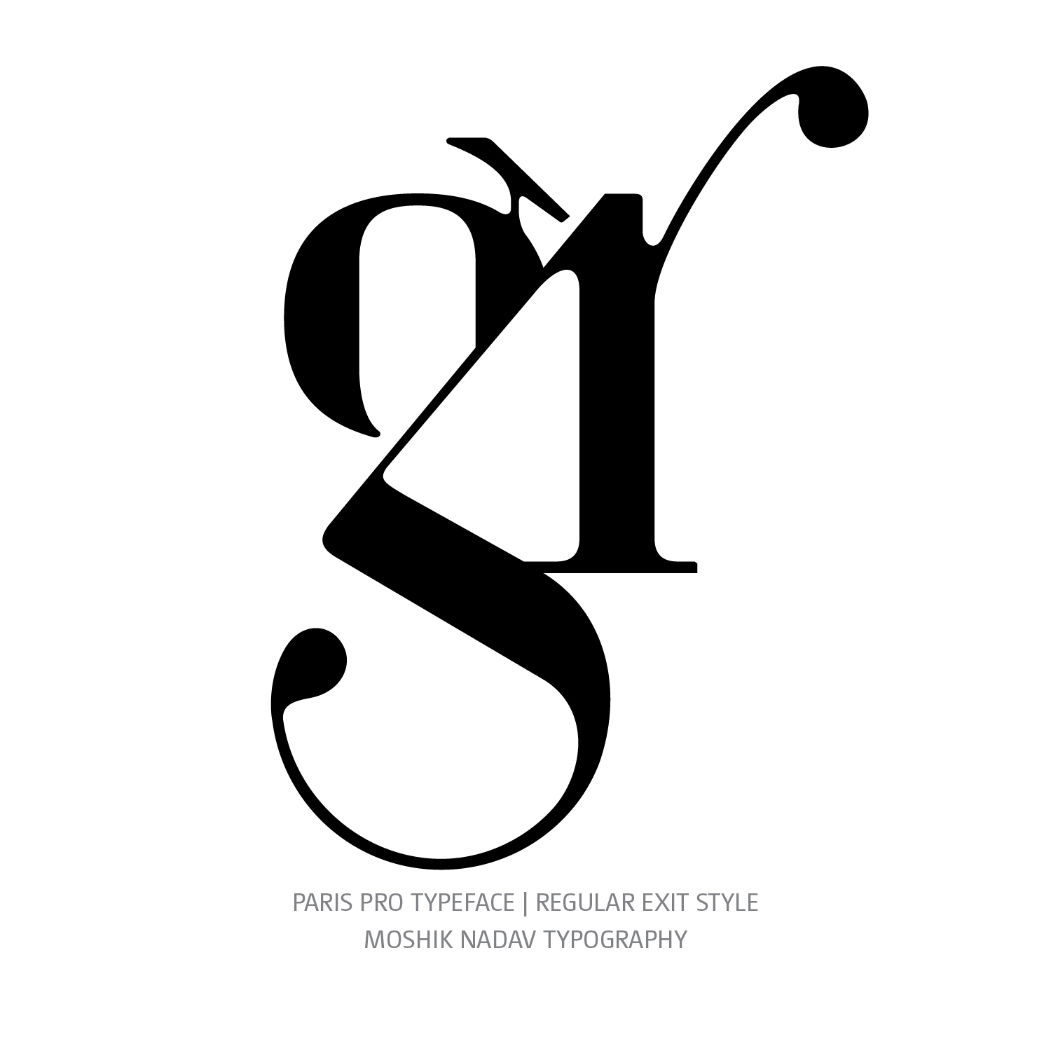 Paris Pro Typeface Regular Exit gr alternative ligature