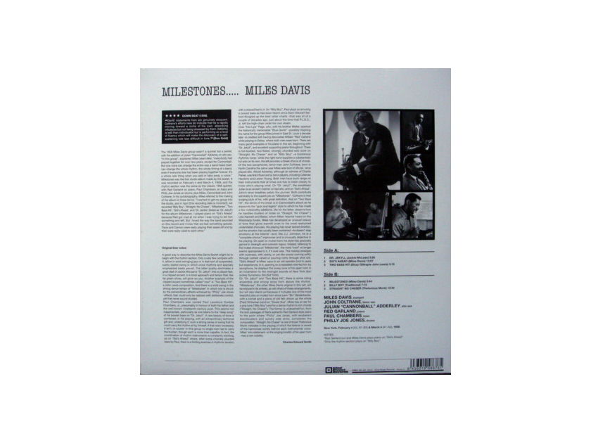 ★Sealed Audiophile 180g★ 52nd Street Records / - MILES DAVIS, Milestones!