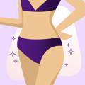 illustration of a woman in a purple bikini