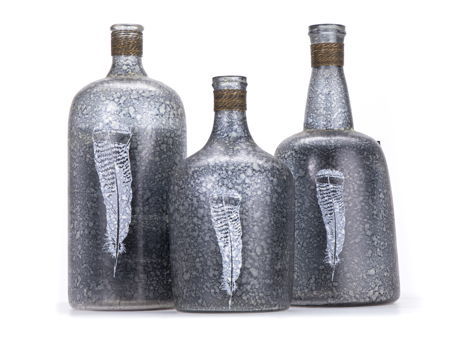 Folly Glass Bottles Set of 3            