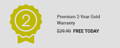 Premium 2 Year Gold Warranty Free With Purchase