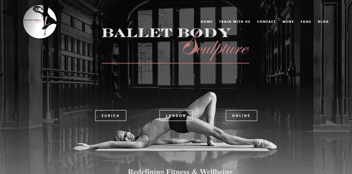 Screenshot of Ballet Body Sculpture, from the personal trainer websites collection.