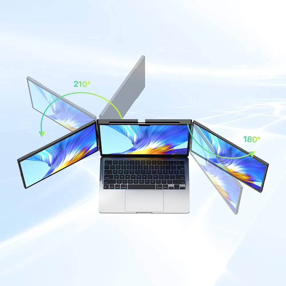 UStation Z 14 - Tri Screen Laptop Monitor Extender Triple Display Portable Workstation