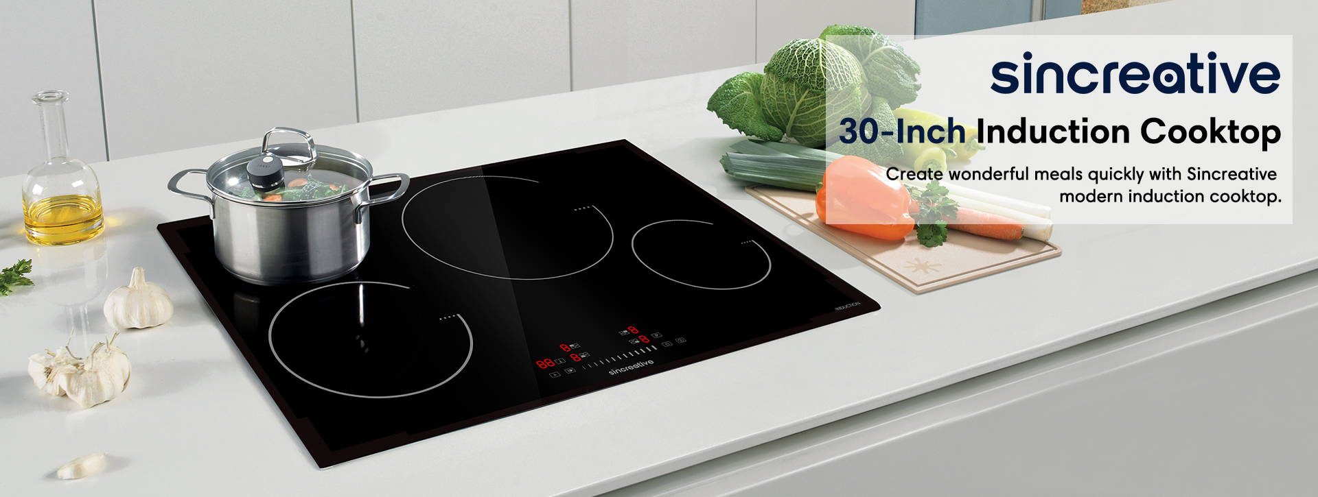 Sincreative 30 inch induction cooktop Create wonderful meals quicklu with Sincreative modern indution cooktop