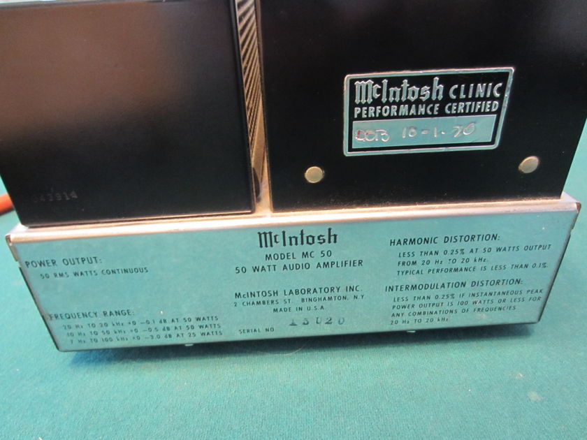 McIntosh 50 Single Amplifier