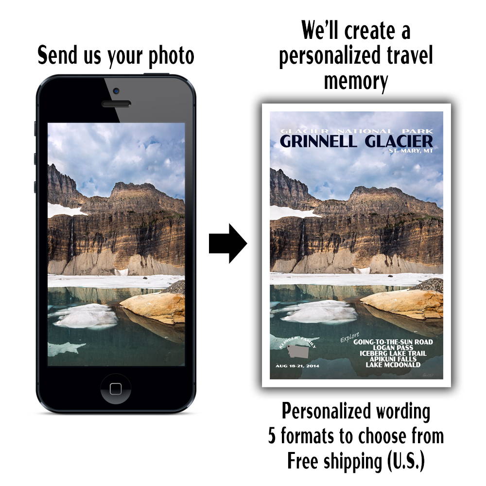 Custom Glacier National Park Poster