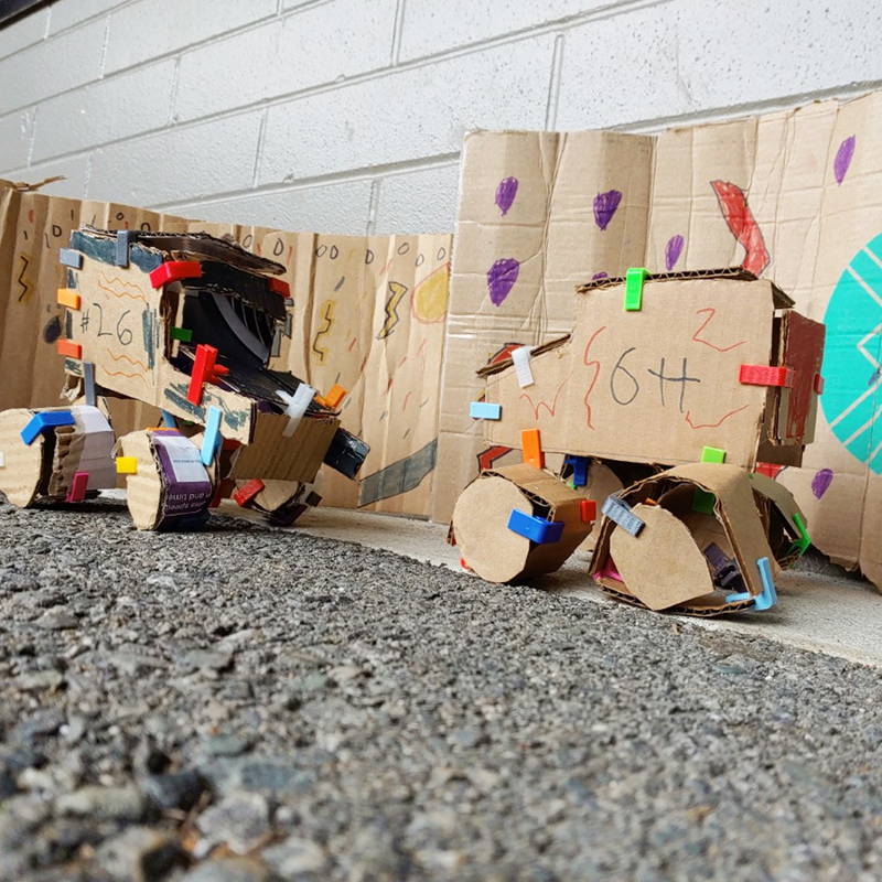 cardboard architecture, eye level view