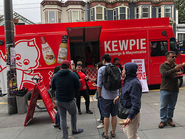 Line of customers on castro street