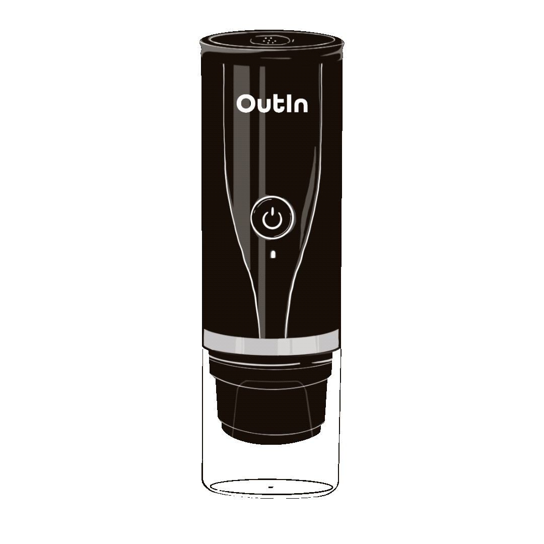Outin Portable Electric Espresso Maker Mini Travel Coffee Machine