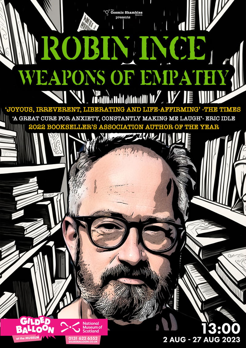 The poster for Robin Ince - Weapons of Empathy