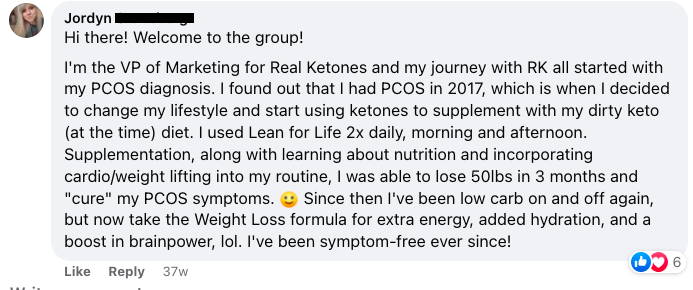 Real Ketones PCOS weightloss energy brain