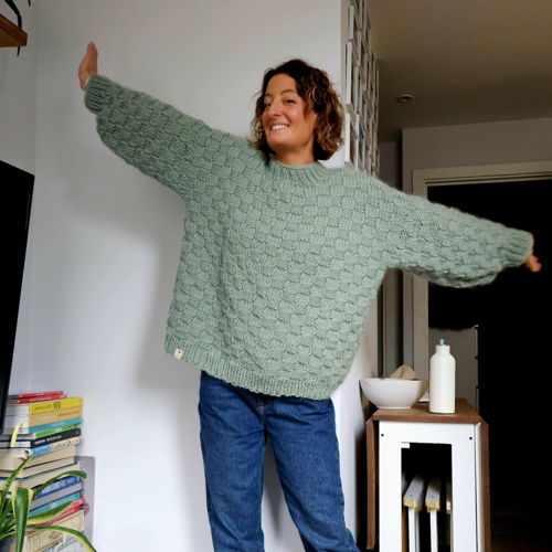 The basket weave sweater - knitting pattern
