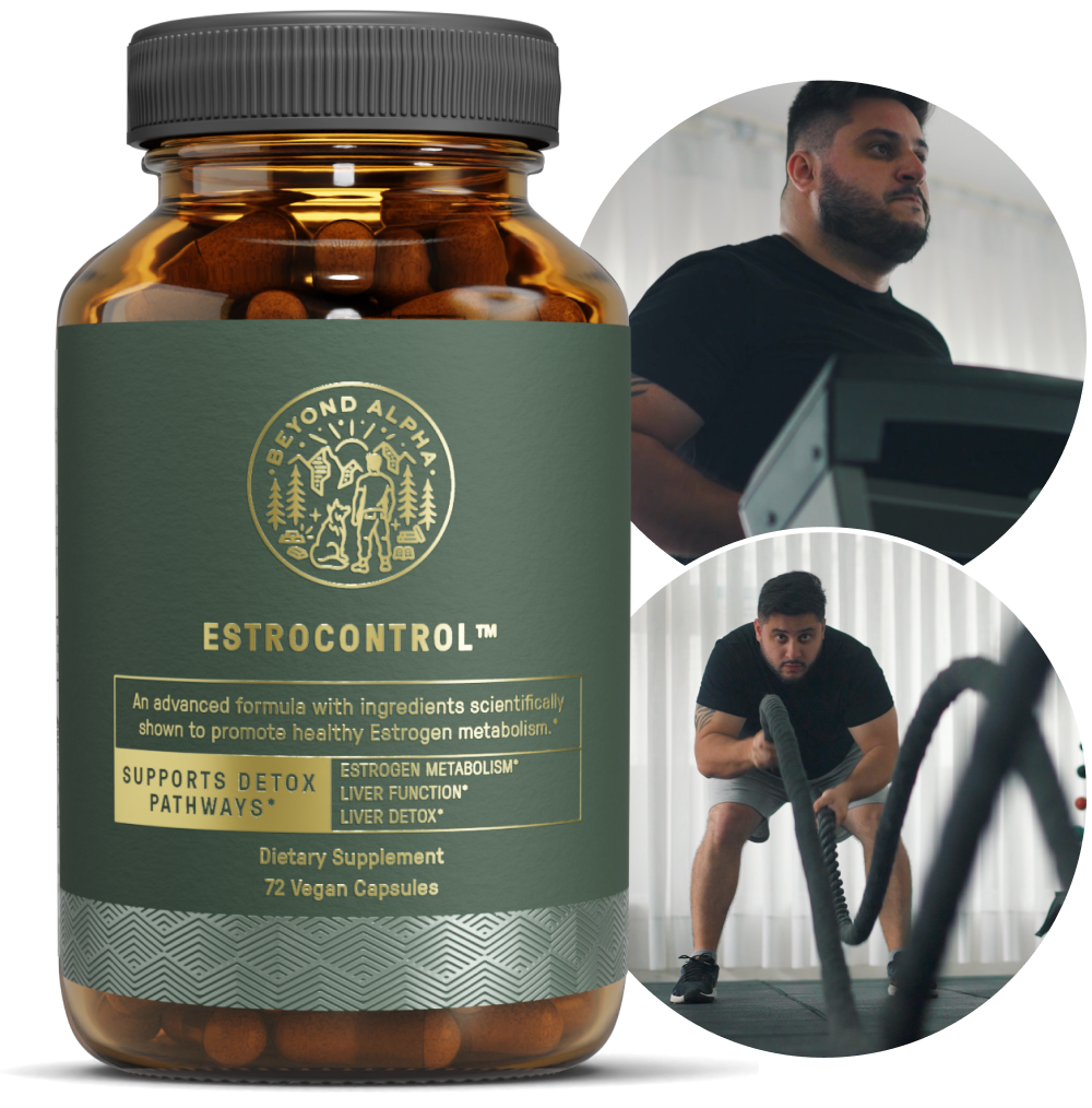 EstroControl bottle with exercise photographs
