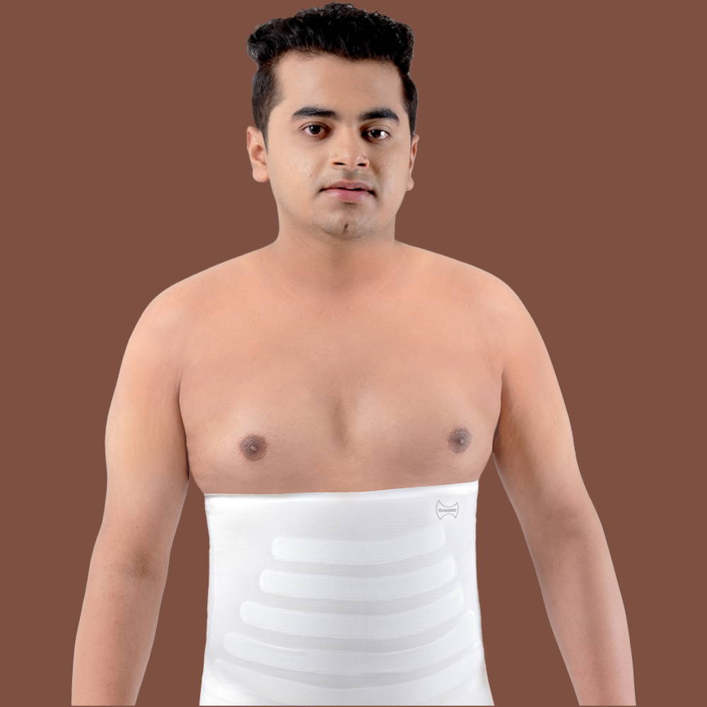 Hips & Tummy Shapewear for men with Antiroll elastic grip with high compression at abdomen and waist 