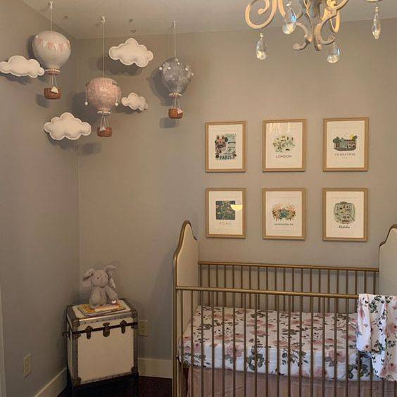 Traveller theme chic and neutral nursery decor
