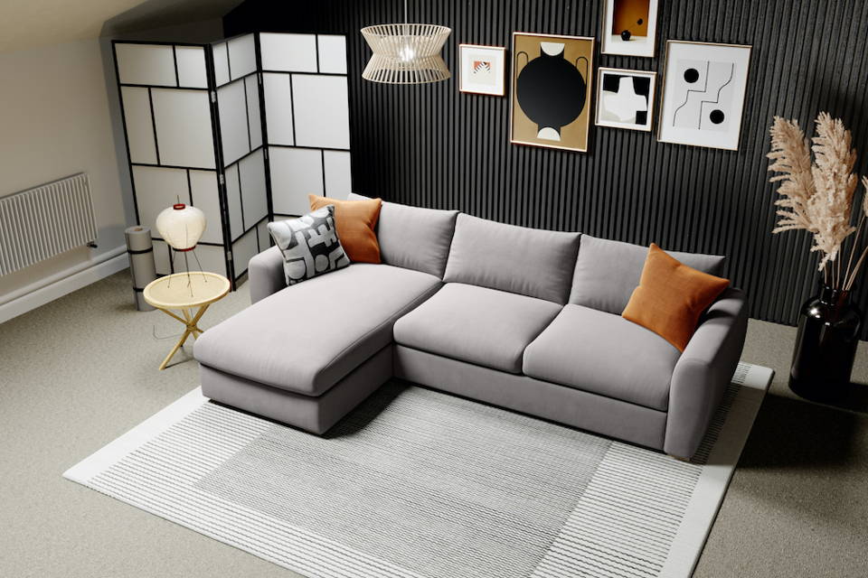 Snug Modern Chaise Sofa 