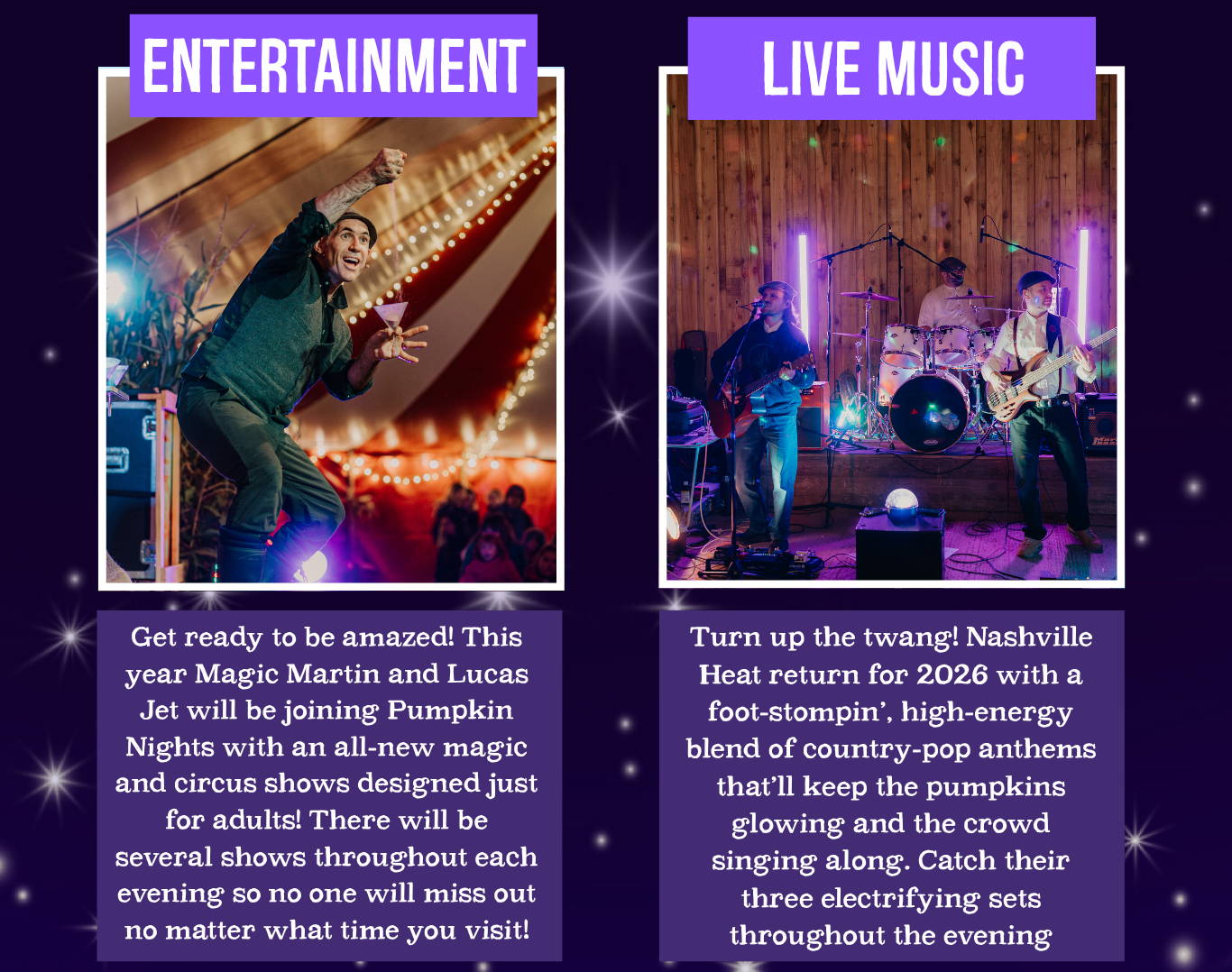 Experience Pumpkin Nights at Strawberry Fields, Lifton – glowing twilight pumpkin patch, live music, entertainment & fire show. A magical autumn evening in Devon!