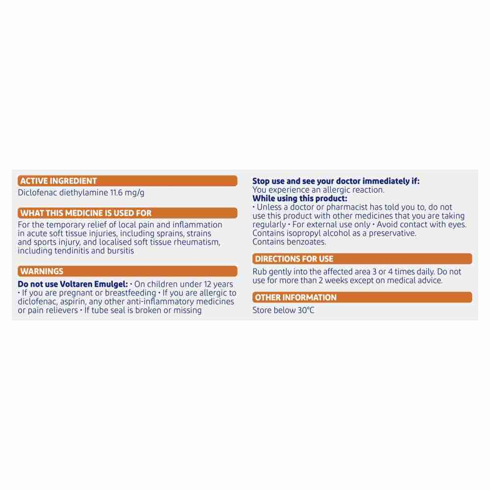 Voltaren Emulgel 100G - Image 3