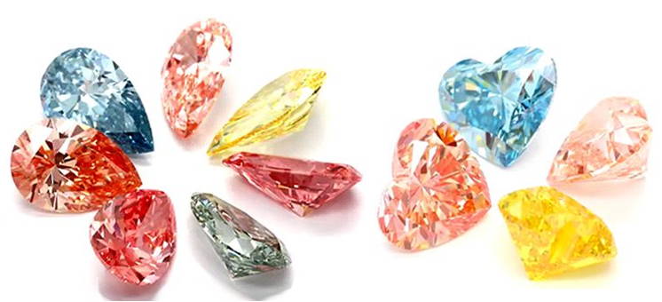 Fancy coloured lab grown diamonds from Pobjoy Diamonds