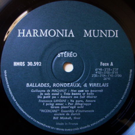 ★Audiophile★ Harmonia Mundi / RICERCARE, - Ballades, Ro...
